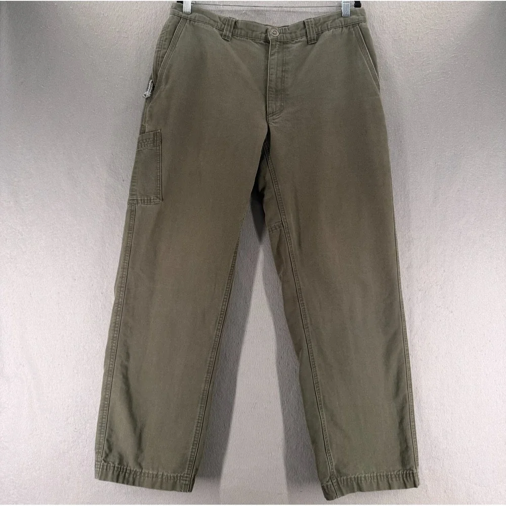 Columbia ROC Canvas Pants 35x30 Green Utility Outdoor Hiking Gorpcore READ‎